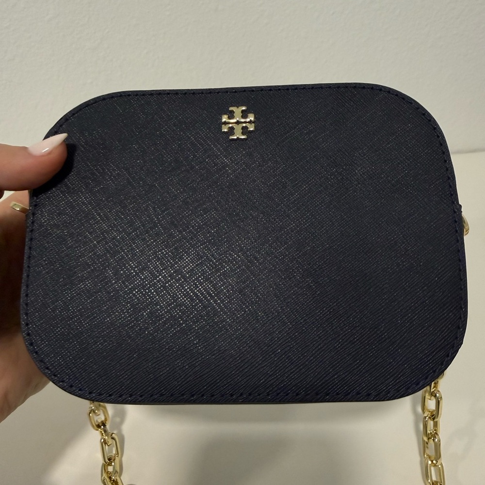 Tory Burch Round Robinson Crossbody Navy Bag - Picture 3 of 10